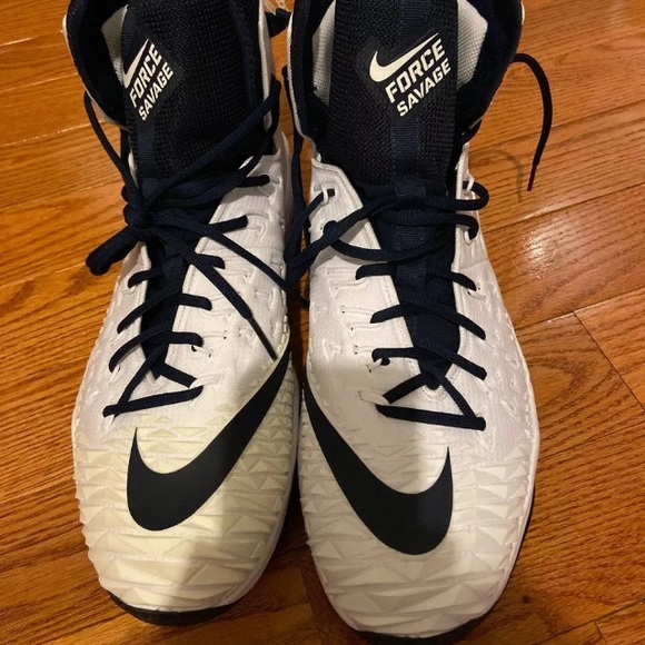 Nike Force Savage Elite Football Cleats White 15 - Picture 2 of 6